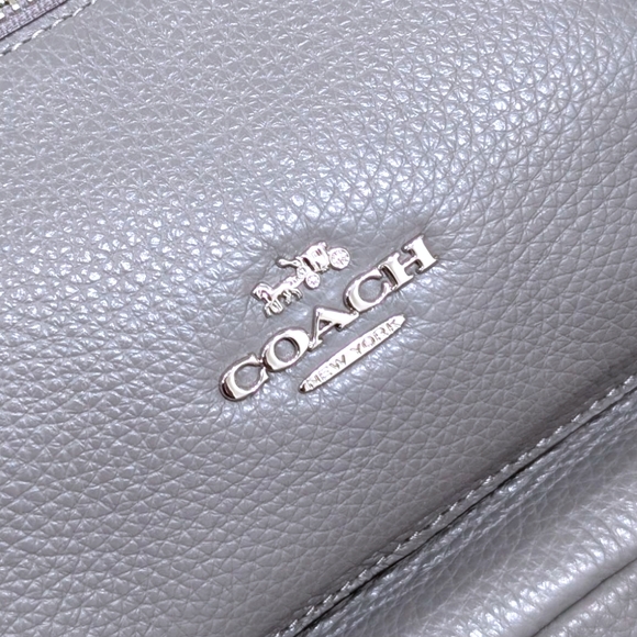 Coach Charlie Gray Leather  Backpack